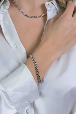 New Zinzi zilveren rolexstyle schakelarmband 5mm breed 19cm ZIA2149