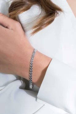 Online Zinzi zilveren rolexstyle schakelarmband 4mm breed 18,5cm ZIA2148