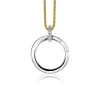New Zinzi zilveren ronde hanger 21mm met sluitring wit ZIH2061 (zonder collier)