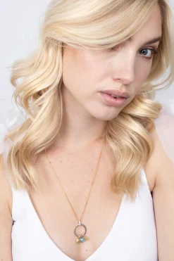 New Zinzi zilveren ronde hanger 21mm met sluitring wit ZIH2061 (zonder collier)