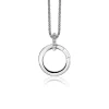 Discount Zinzi zilveren ronde hanger 17mm met sluitring wit ZIH2060 (zonder collier)