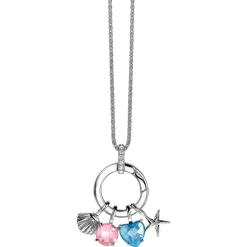 Discount Zinzi zilveren ronde hanger 17mm met sluitring wit ZIH2060 (zonder collier)