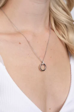 Discount Zinzi zilveren ronde hanger 17mm met sluitring wit ZIH2060 (zonder collier)