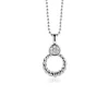 Zinzi zilveren ronde hanger 20mm gedraaid motief, bezet met witte zirconia's ZIH2390 (zonder collier)