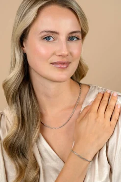 Online Zinzi zilveren schakel armband 2,3mm breed 18-21cm ZIA2648