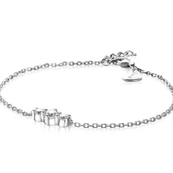 Sale Zinzi zilveren schakel armband ronde zirconia's 18-20cm ZIA2136