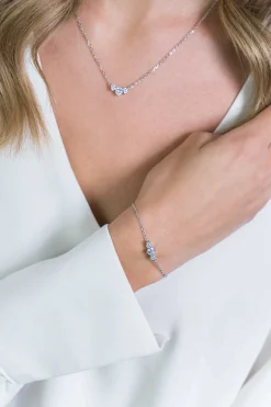 Sale Zinzi zilveren schakel armband ronde zirconia's 18-20cm ZIA2136