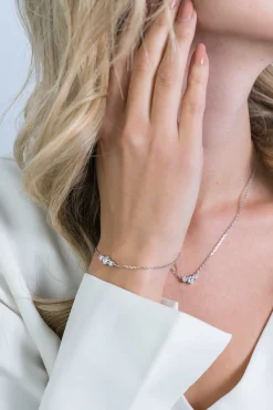 Sale Zinzi zilveren schakel armband ronde zirconia's 18-20cm ZIA2136