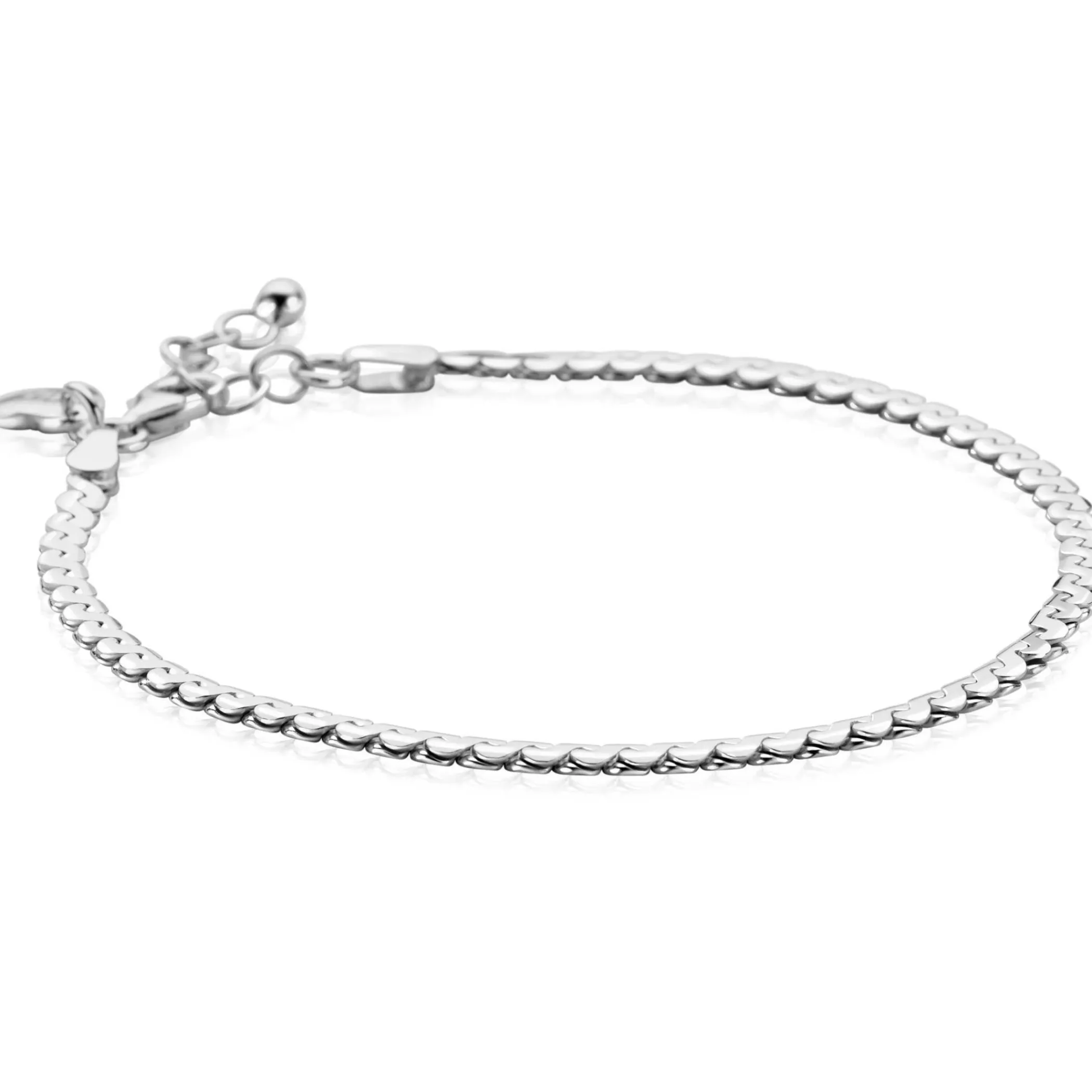 Clearance Zinzi zilveren schakel armband 3mm breed 18-21cm ZIA2647