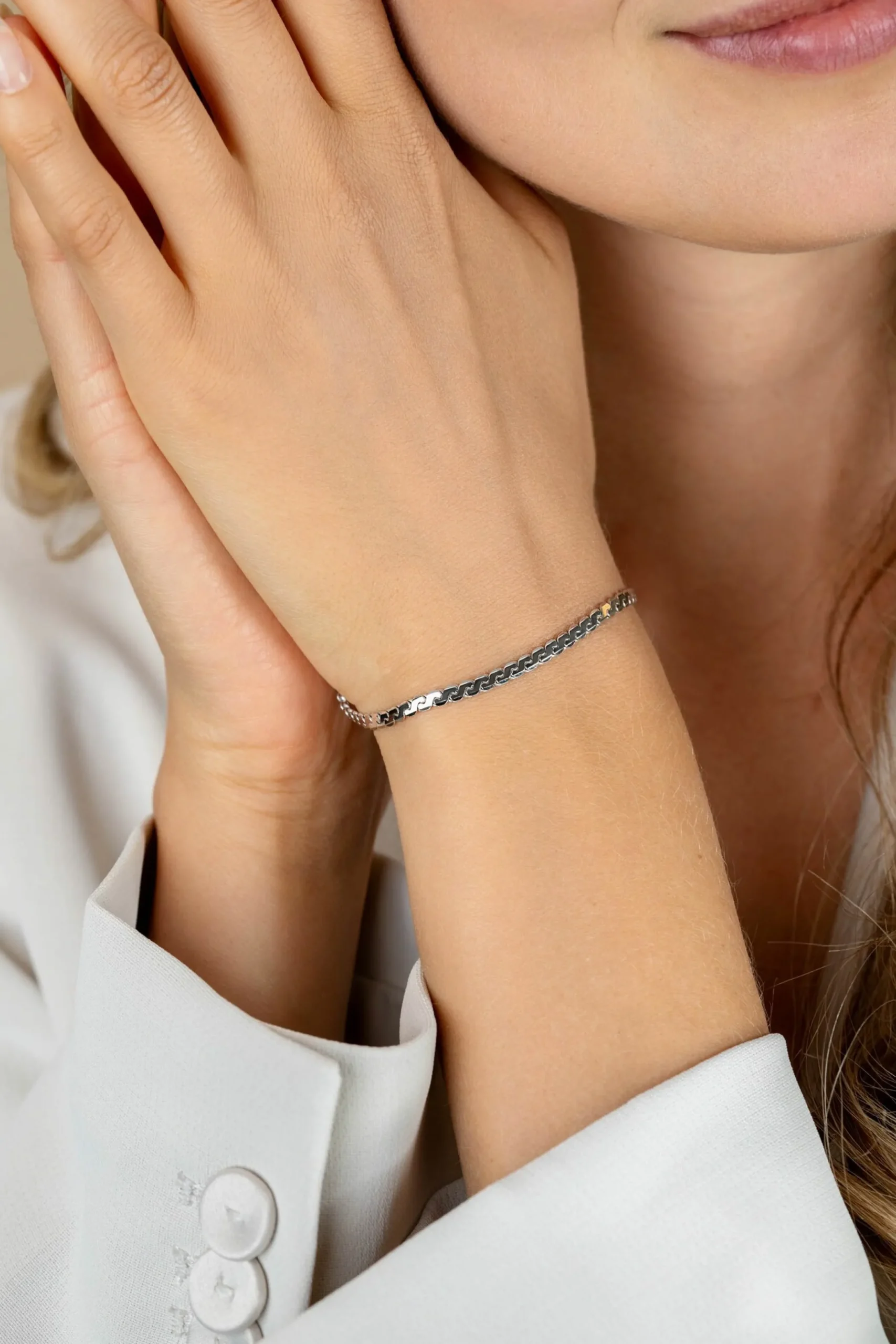 Clearance Zinzi zilveren schakel armband 3mm breed 18-21cm ZIA2647