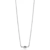 Hot Zinzi zilveren schakel ketting met staafje en trendy knoop 45-48cm ZIC2613