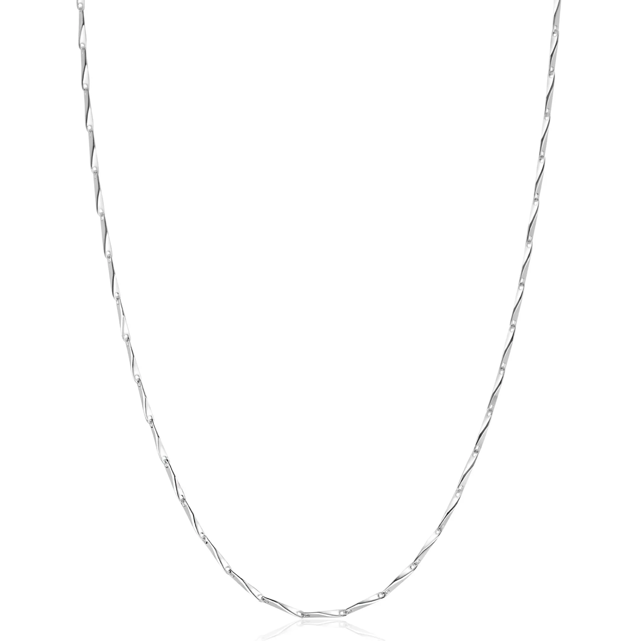 Best Zinzi zilveren schakel ketting met glinsterende pijlvormige schakels 1,5mm breed 42-45cm ZIC2414