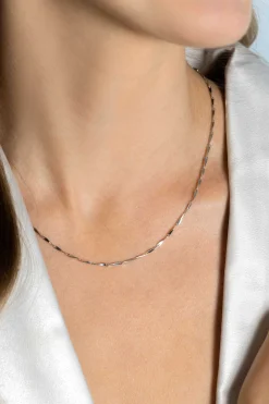 Best Zinzi zilveren schakel ketting met glinsterende pijlvormige schakels 1,5mm breed 42-45cm ZIC2414