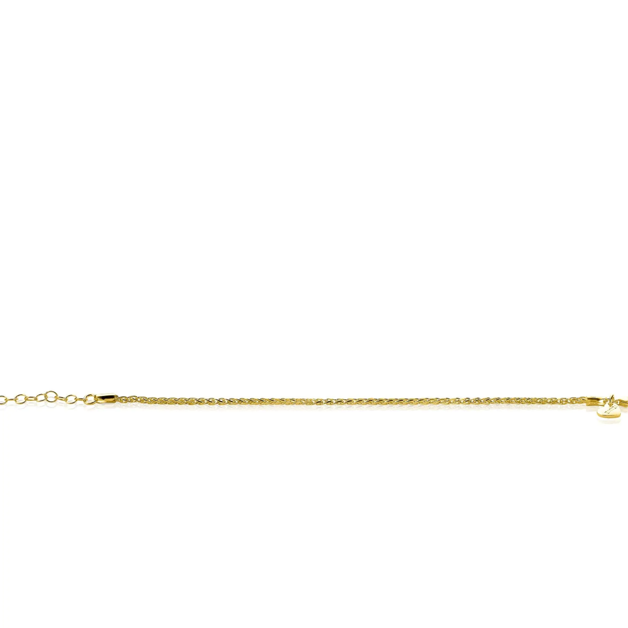 Zinzi zilveren schakelarmband geelverguld palmier 2mm breed ZIA1931G