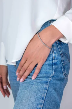 Clearance Zinzi zilveren schakelarmband 19cm ZIA1022