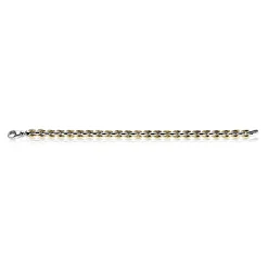 Sale Zinzi zilveren schakelarmband geel verguld 7mm breed 19,5cm ZIA1290
