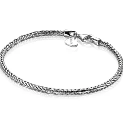 New Zinzi zilveren schakelarmband vossenstaart 2.5mm breed 19cm ZIA1287