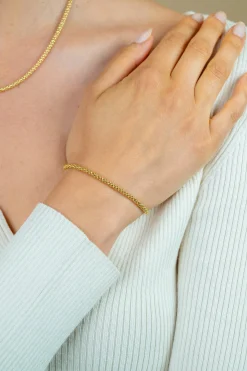Sale Zinzi zilveren schakelarmband geelverguld 18,5cm ZIA1288G