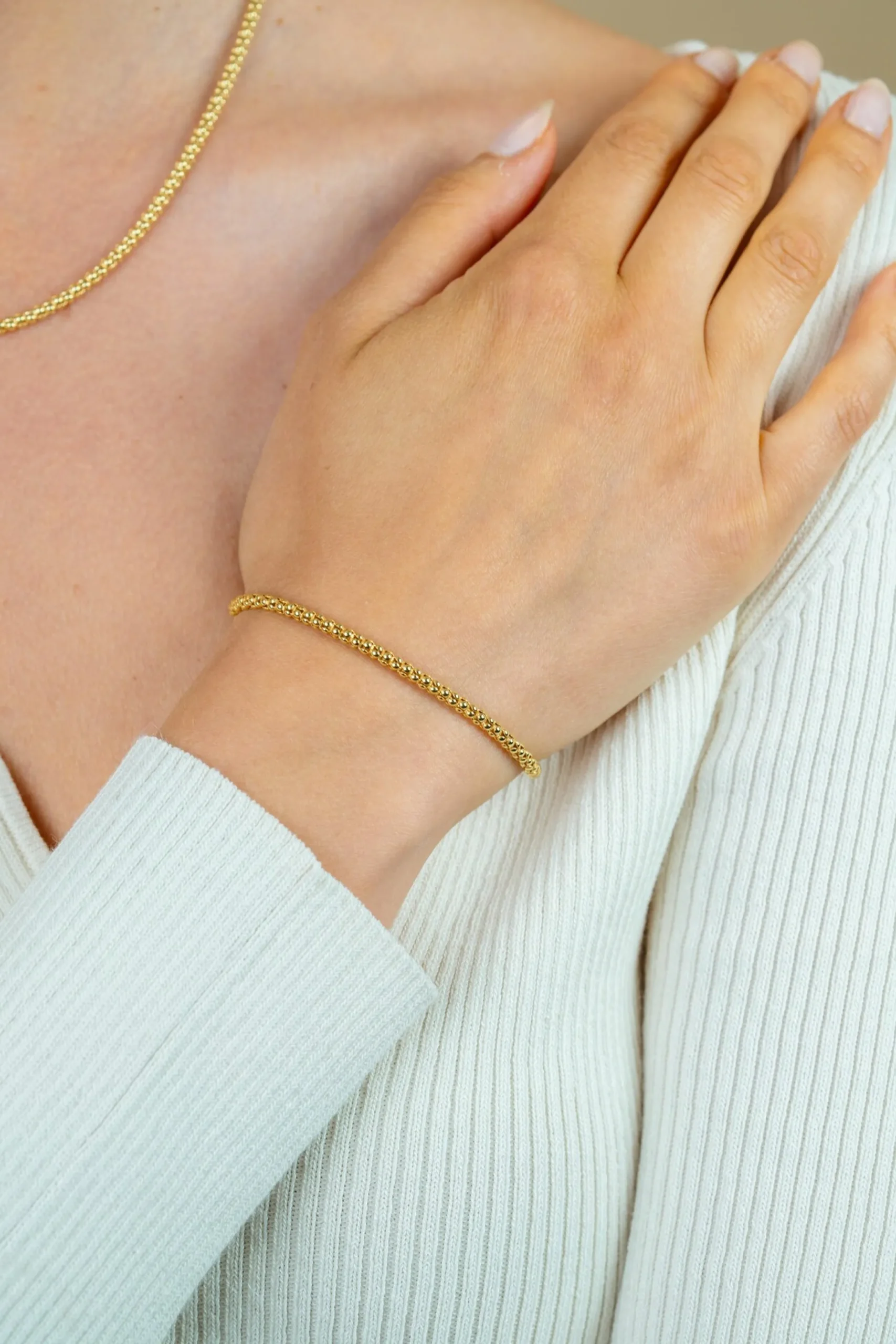 Sale Zinzi zilveren schakelarmband geelverguld 18,5cm ZIA1288G
