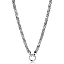 Best Zinzi zilveren schakelcollier 7mm breed, lengte 45cm ZIC733