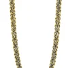 New Zinzi zilveren schakelcollier 14K geelverguld 45cm ZIC1288G
