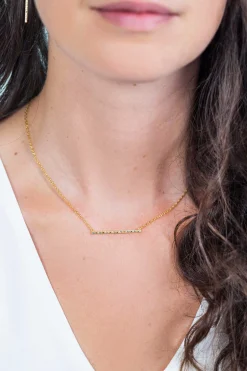 Sale Zinzi zilveren schakelcollier geelverguld met balkje witte zirconia's, groene blauwe bruine kleurstenen 42-45cm ZIC1964G