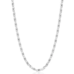 Outlet Zinzi zilveren scroll schakelketting, waarbij de schakels een dubbele krul/kronkeling maken 42-45cm ZIC2479