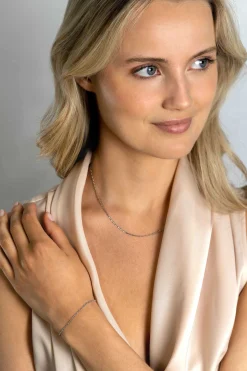 New Zinzi zilveren scroll schakel armband (1,6mm breed) waarbij de schakels een dubbele krul/kronkeling maken 17-20cm ZIA2479