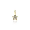 Online Zinzi zilveren ster hanger in geel verguld 13mm wit ZIH2138Y (zonder collier)