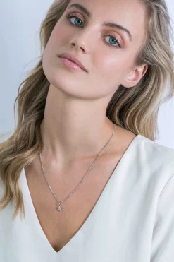 Best Zinzi zilveren ster hanger 13mm wit ZIH2138 (zonder collier)