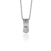 Zinzi zilveren strakke hanger 13mm bezet met witte zirconia ZIH403 (zonder collier)