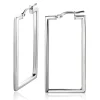 Outlet Zinzi zilveren trendy oorringen 40mm in rechthoek vorm buisdikte 2mm ZIO2337L
