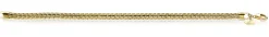 Outlet Zinzi zilveren vossenstaart armband 14K geel verguld 4mm breed ZIA1925G