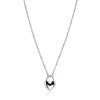 Outlet Zinzi zilvereren schakelketting met hartvormige slot hanger 18mm breed 42-45 cm ZIC2673